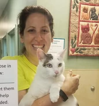 Connie with her favorite cat Milo