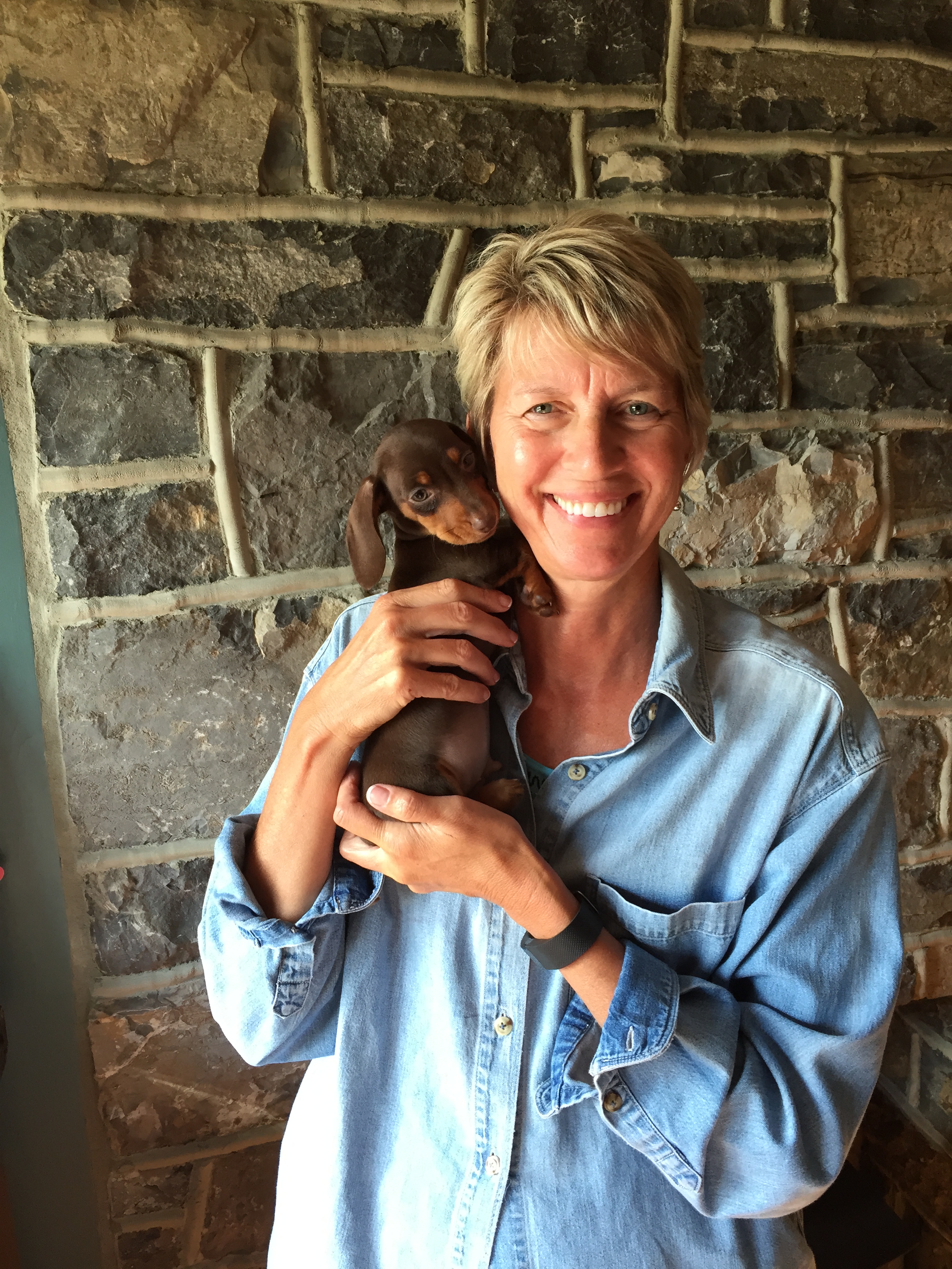 Helene and one of her dogs