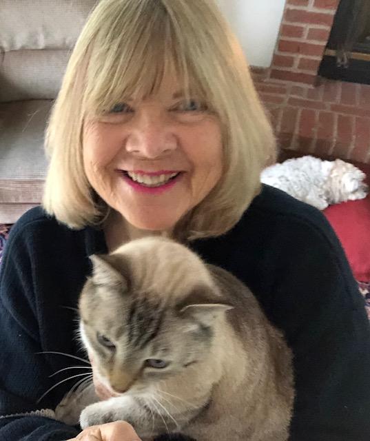 Jane Ireland with cat 