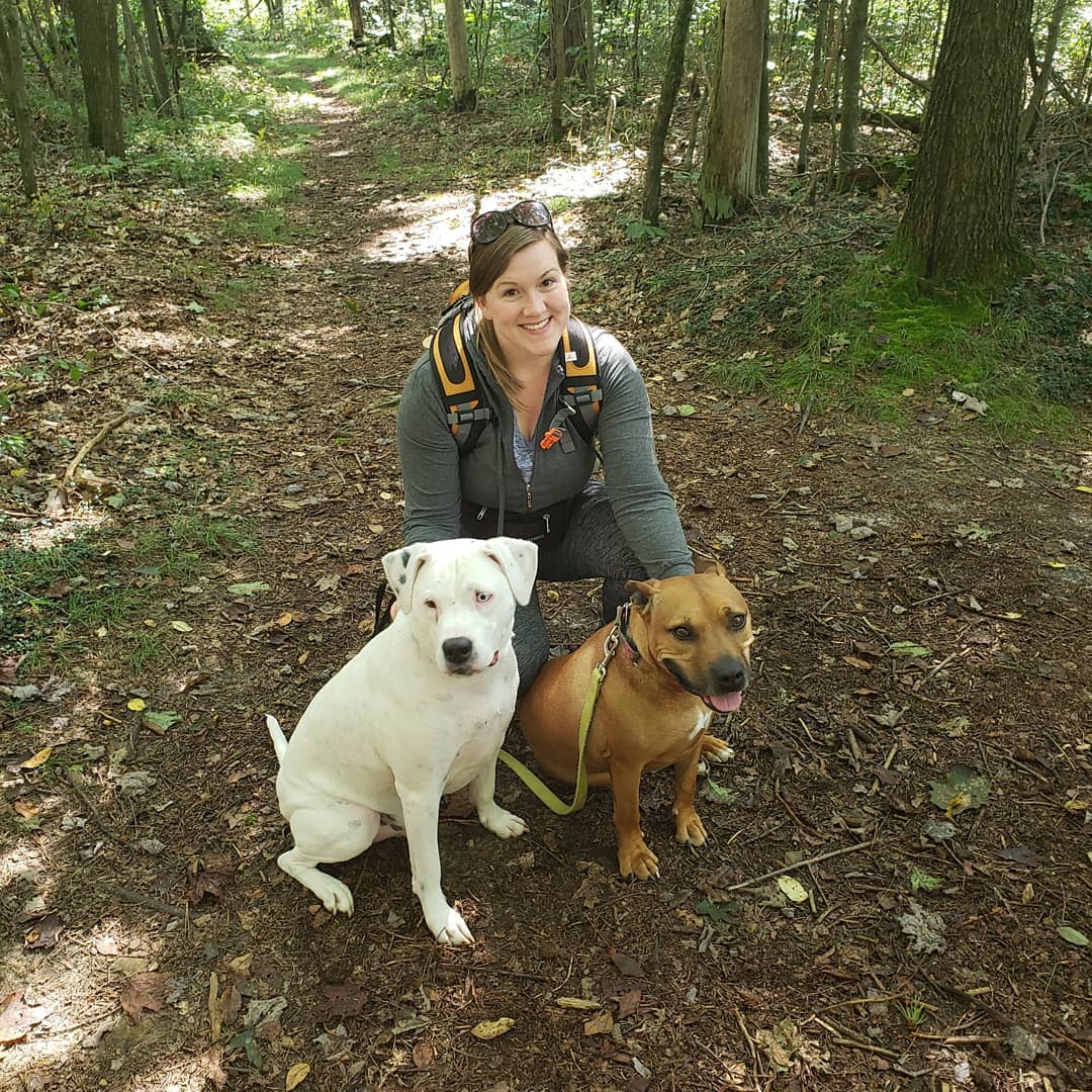 Kira with her dog Jay and her Pet Partner Ruffalo