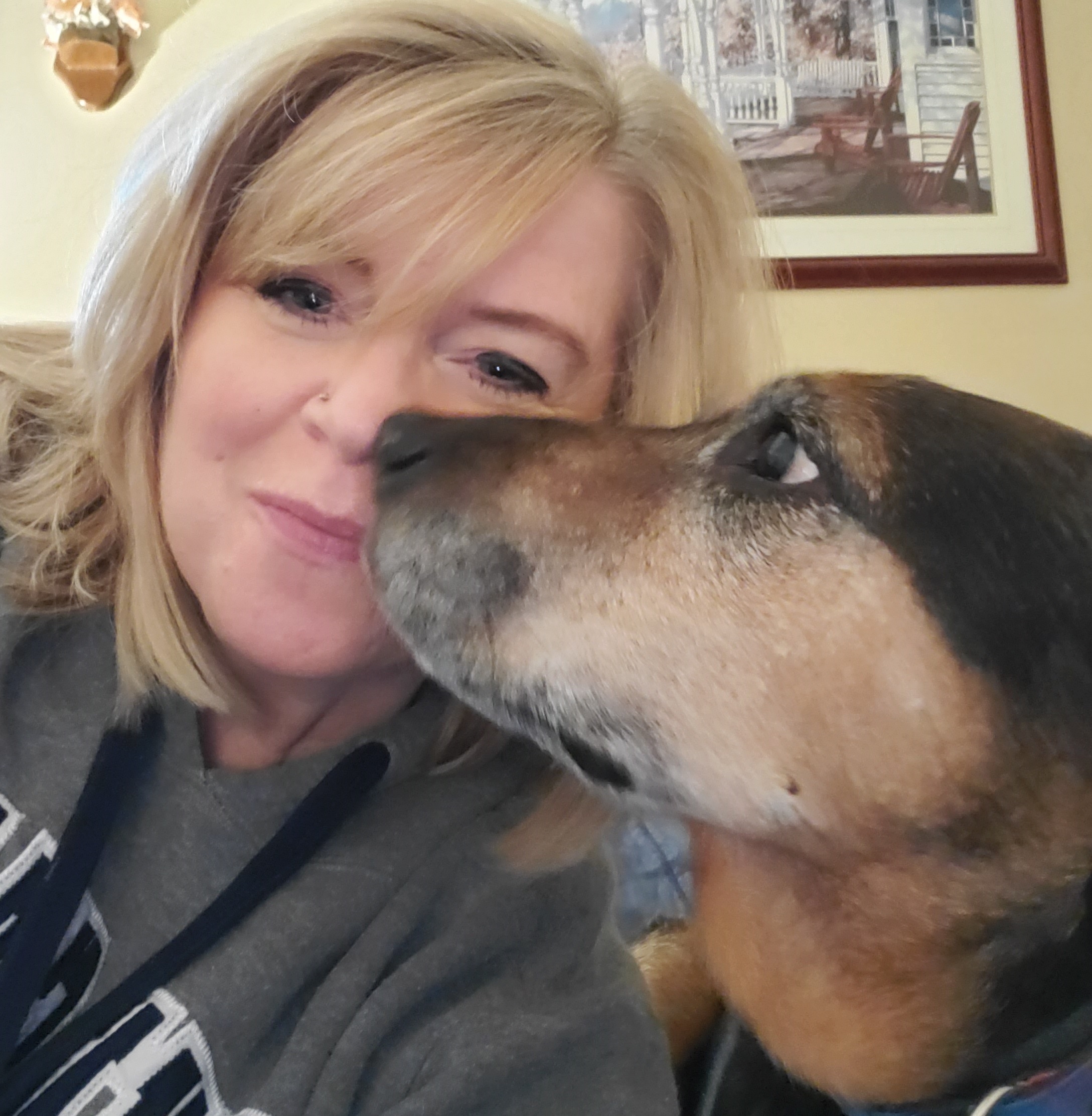 Jen with her rescue dog Shasta