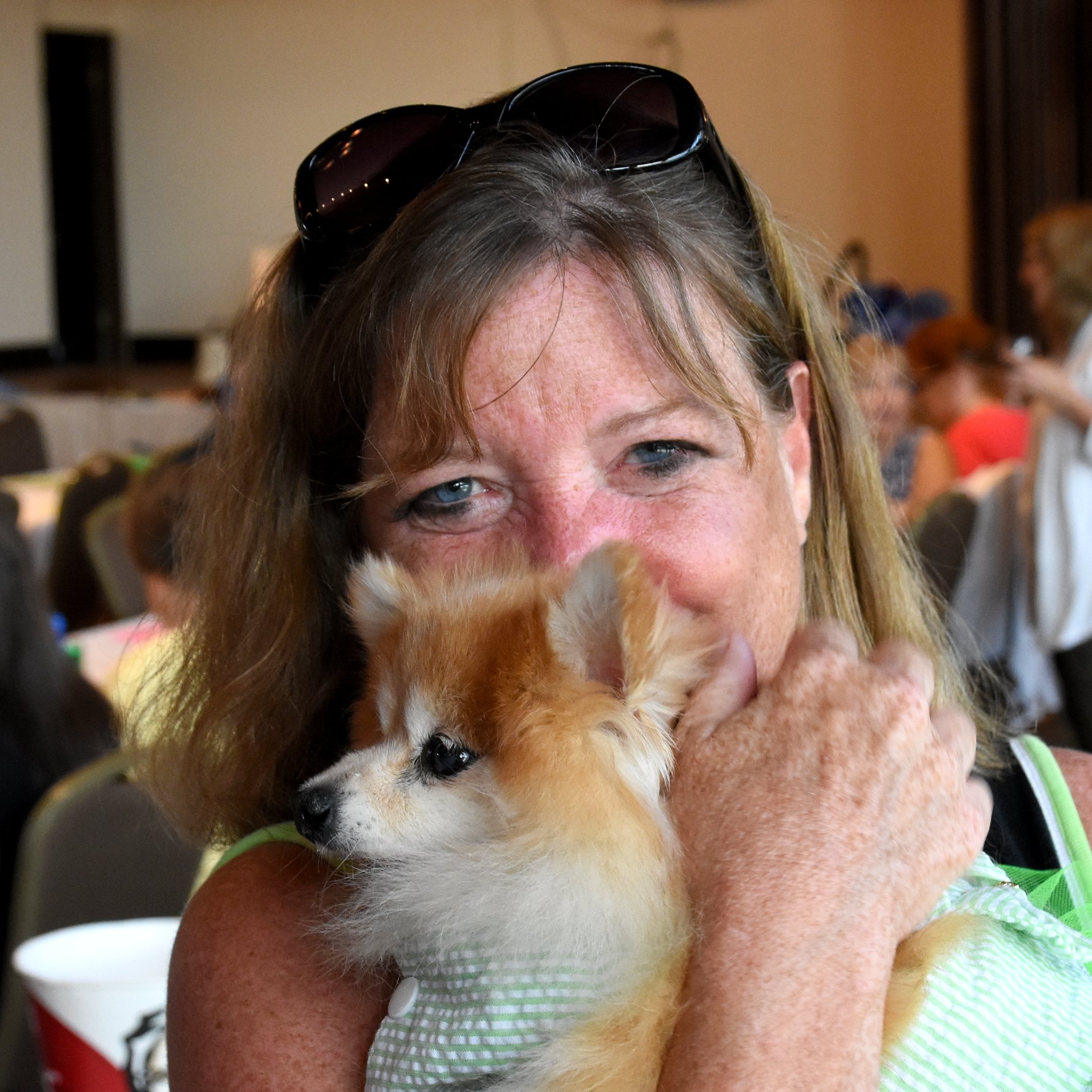 Christine and Pomeranian Megan