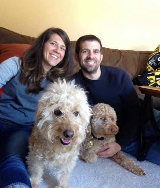 Jeannette, Ryan, and their dogs